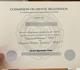 purchase realistic Commission on Dietetic Registration certificate