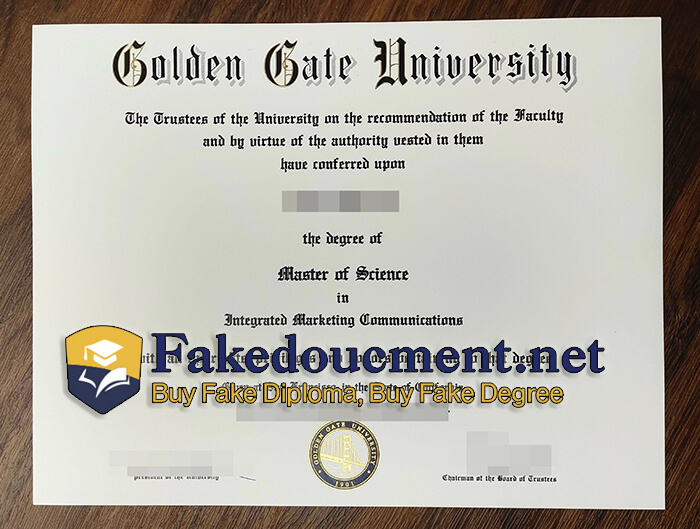 purchase realistic Golden Gate University diploma