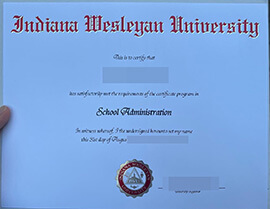 purchase realistic Indiana Wesleyan University certificate