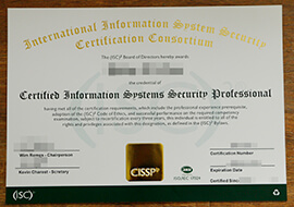 purchase realistic International Information System Security Certification Consortium certificate