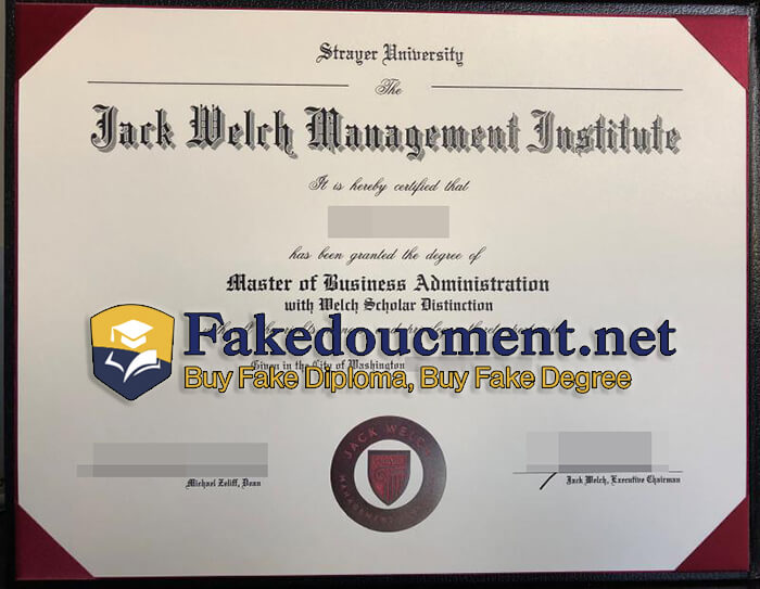 purchase realistic Jack Welch Management Institute diploma