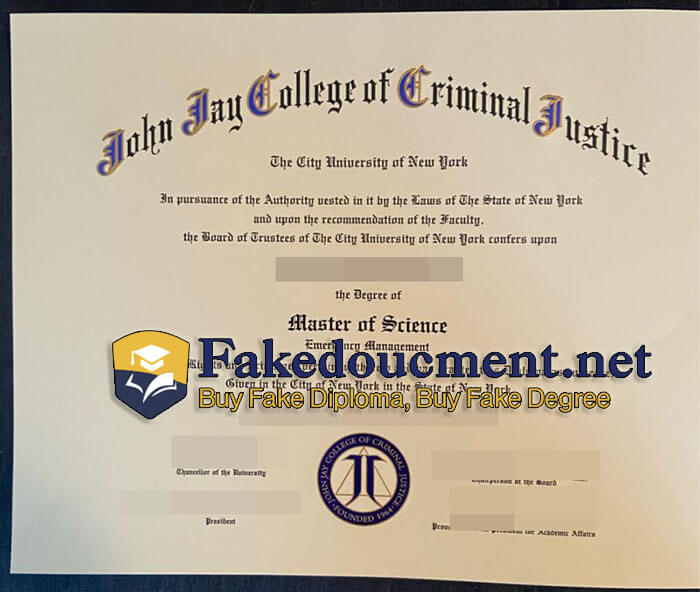 purchase realistic John Jay College of Criminal Justice dipoma