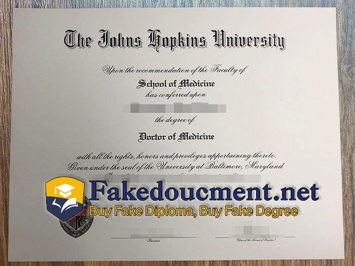 purchase realistic Johns Hopkins University diploma