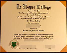 purchase realistic Le Moyne College degree