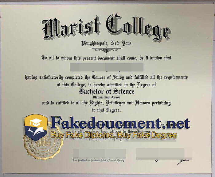 purchase realistic Marist Collège diploma