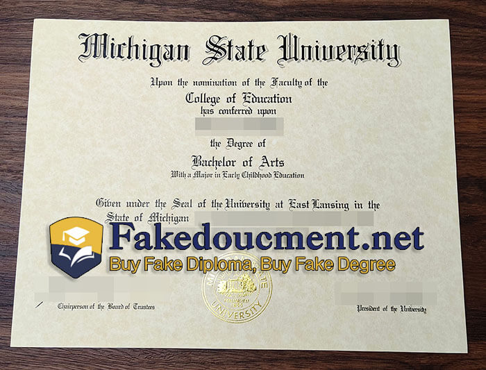 purchase realistic Michigan State University diploma