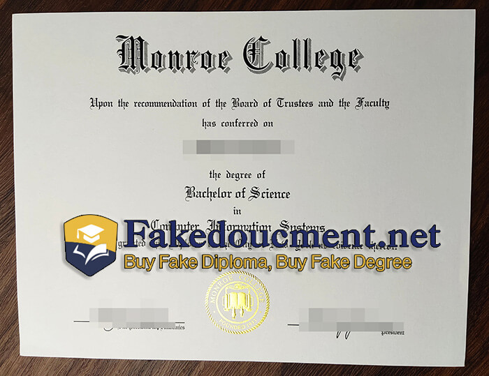 purchase realistic Monroe College diploma