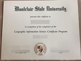 purchase realistic Montclair State University certificate