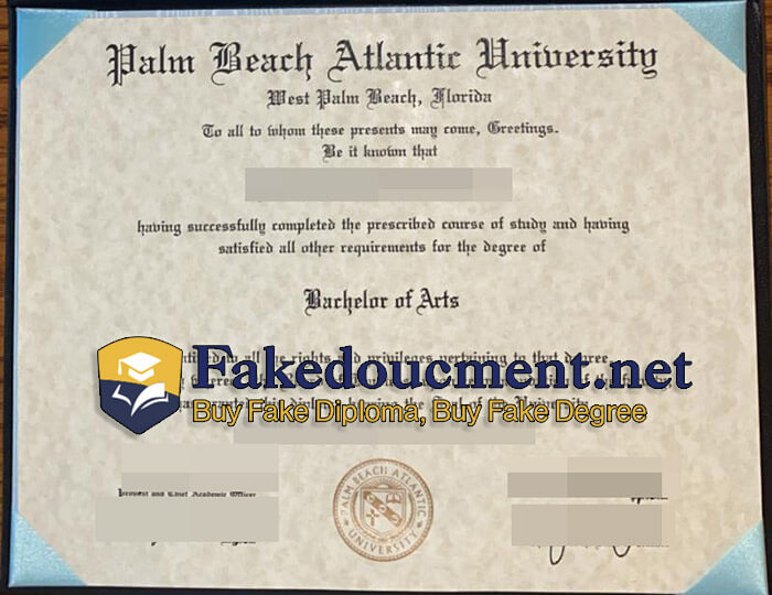 purchase realistic Palm Beach Atlantic University diploma