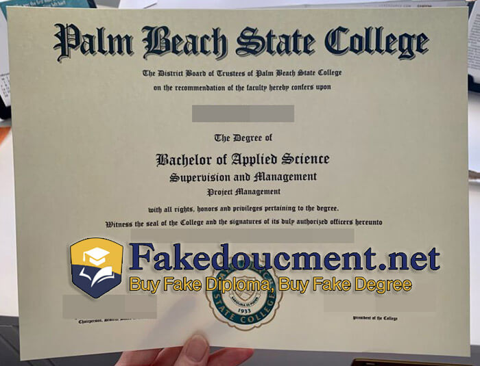 purchase realistic Palm Beach State College diploma