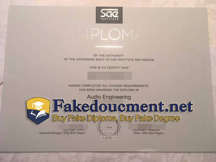 purchase realistic Sae Institute diploma