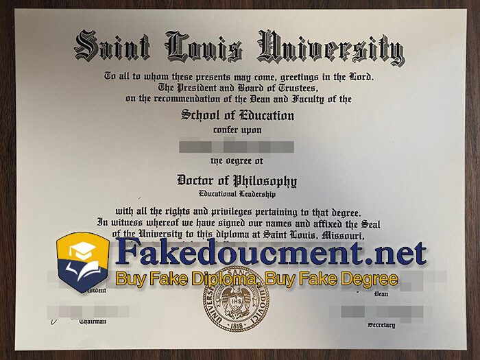 purchase realistic Saint Louis University diploma