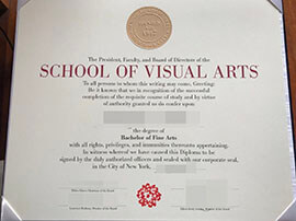 purchase realistic School of Visual Arts degree