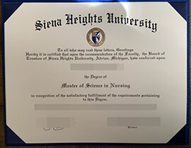 purchase realistic Siena Heights University degree