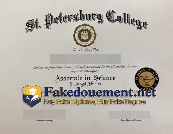 purchase realistic St Petersburg College diploma