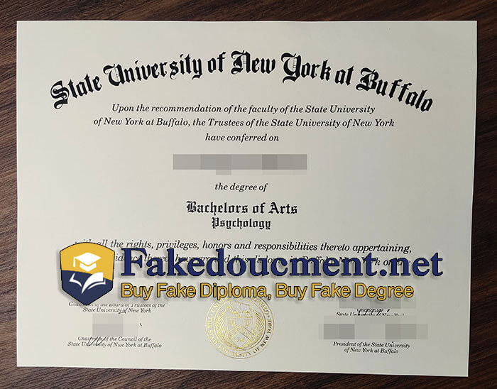 purchase realistic State University of New York at Buffalo diploma