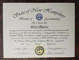 purchase realistic State of New Hampshire CPA certificate