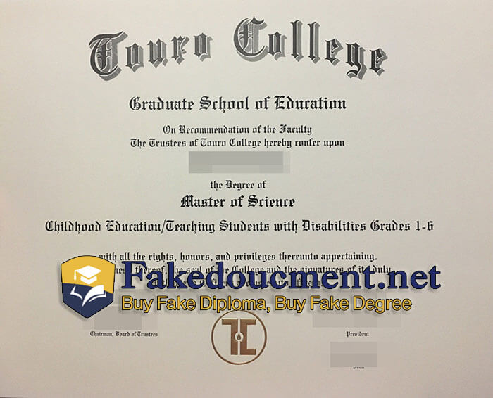 purchase realistic Touro College diploma