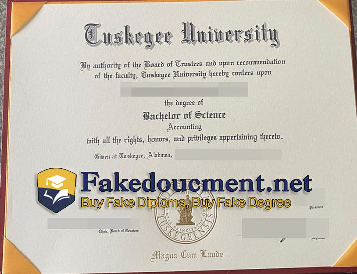 purcahse realistic Tuskegee University diploma