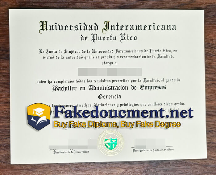 purchase realistic Universidad Interamericana de Puerto Rico diploma