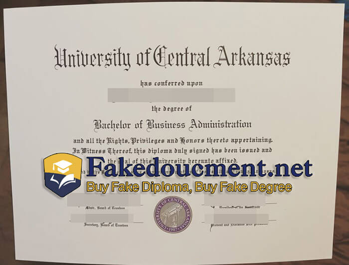 purchase realistic University of Central Arkansas diploma