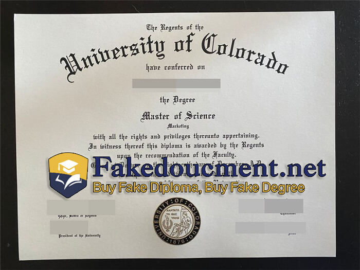 purchase realistic University of Colorado diploma