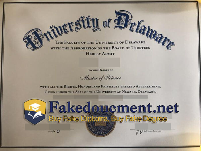 purchase realistic University of Delaware diploma