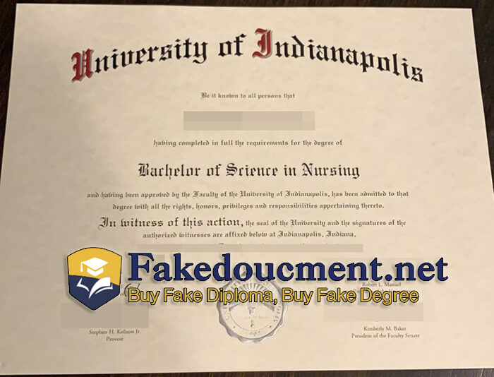 purchase realistic University of Indianapolis diploma