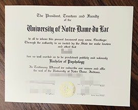 purchase realistic University of Notre Dame du Lac degree