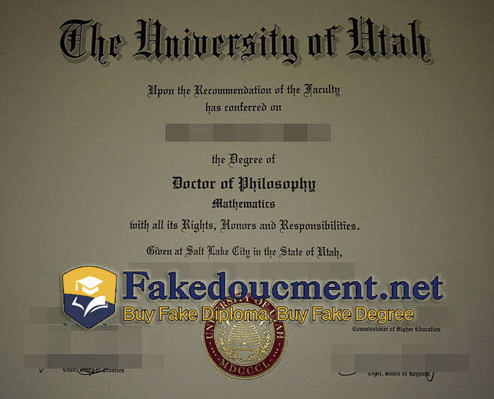 purchase realistic University of Utah diploma