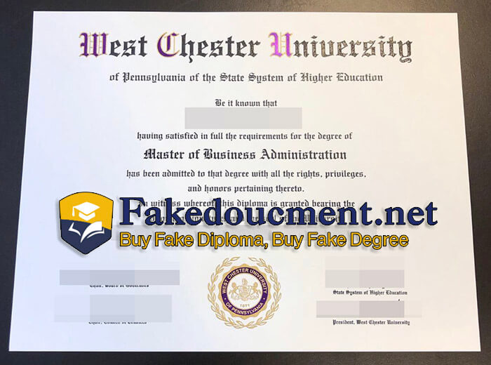 purchase realistic West Chester University diploma