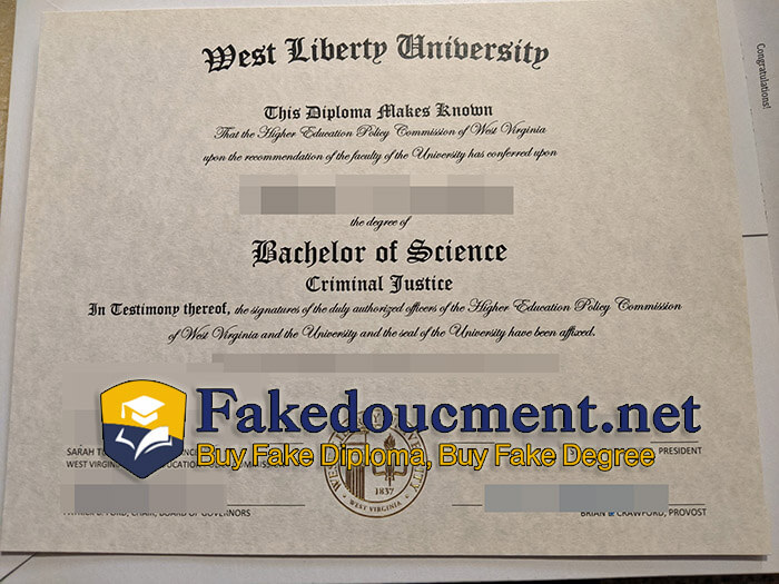 purchase realistic West Liberty University diploma