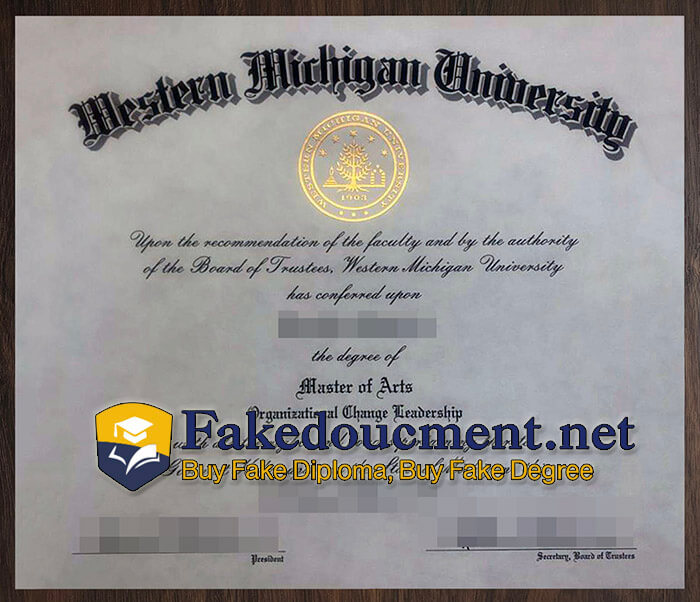 purchase realistic Western Michigan University diploma