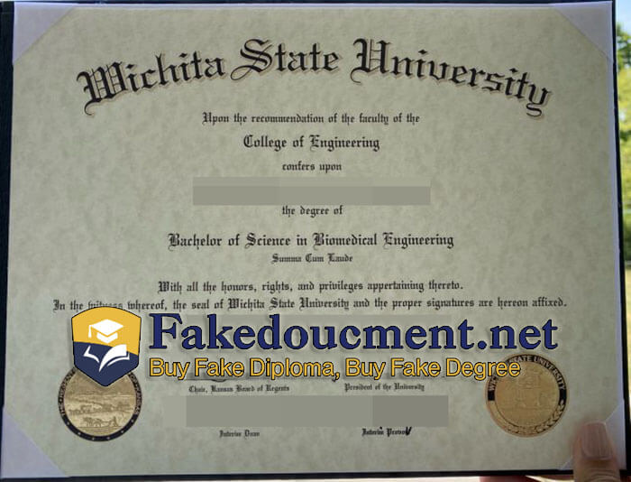 purchase realistic Wichita State University diploma