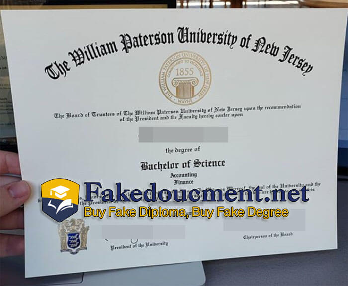 purchase realistic William Paterson University of New Jersey diploma