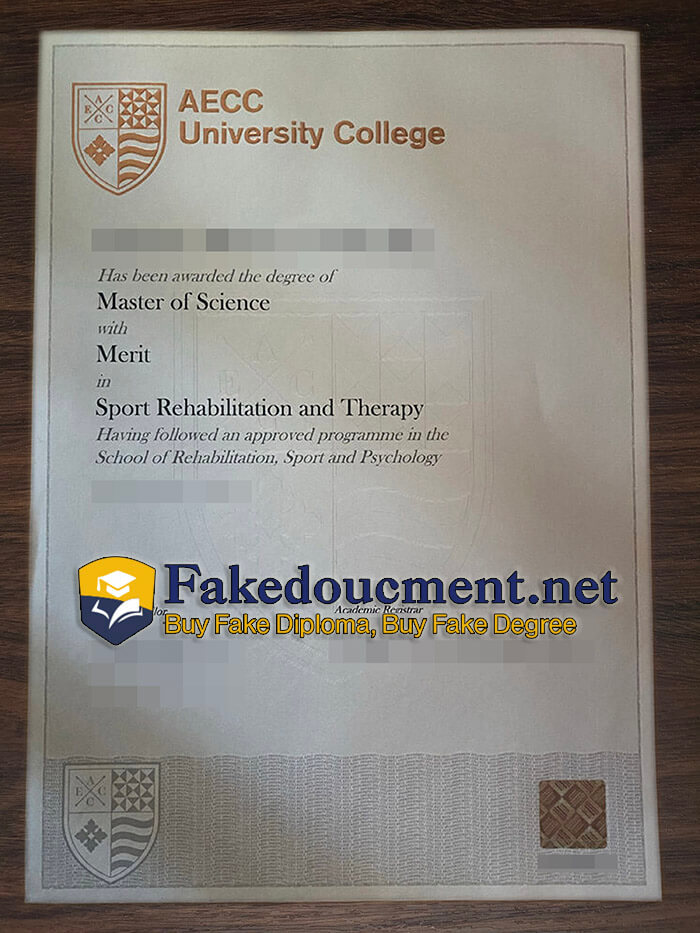 purchase realistic AECC University College diploma