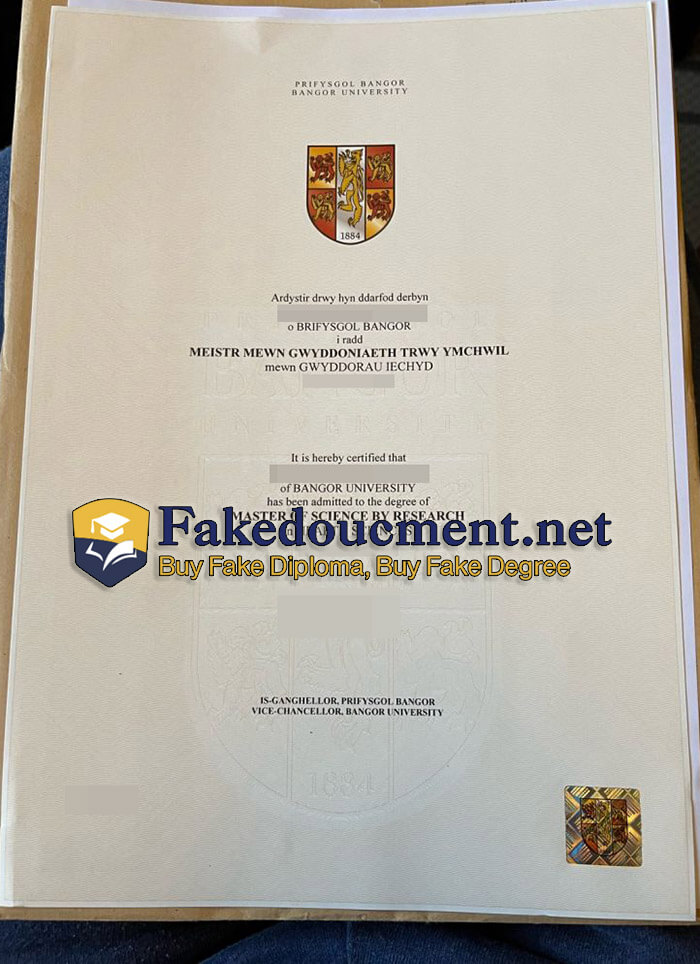 purchase realistic Bangor University diploma