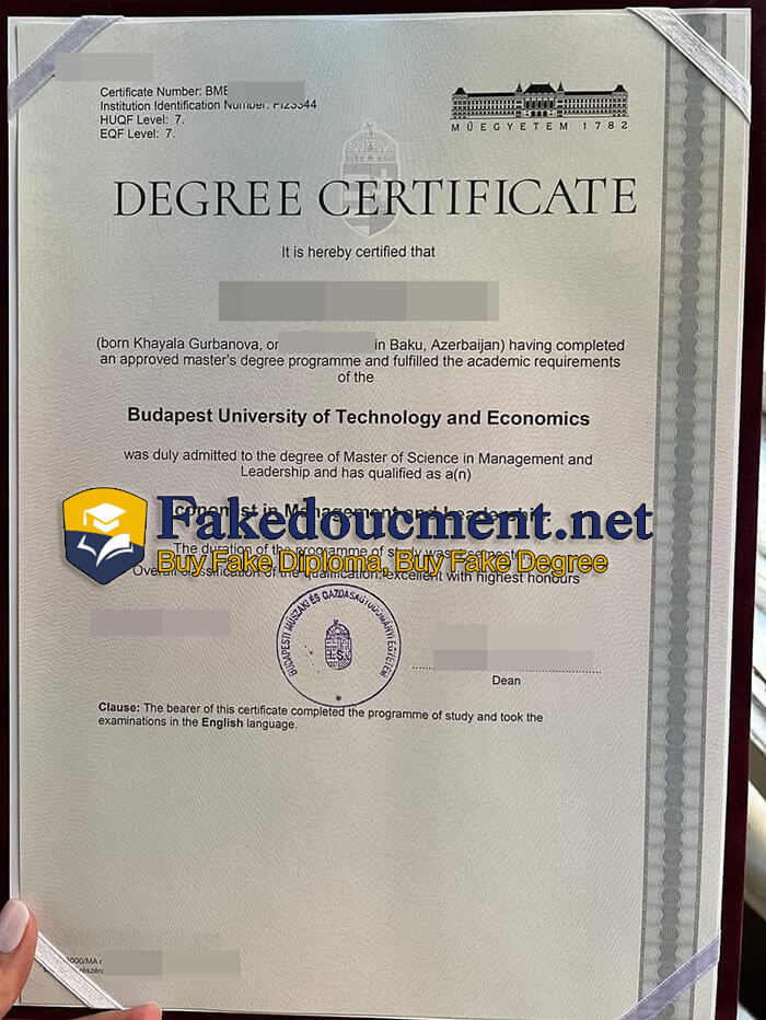 purchase realistic Budapest University of Technology and Economics degree