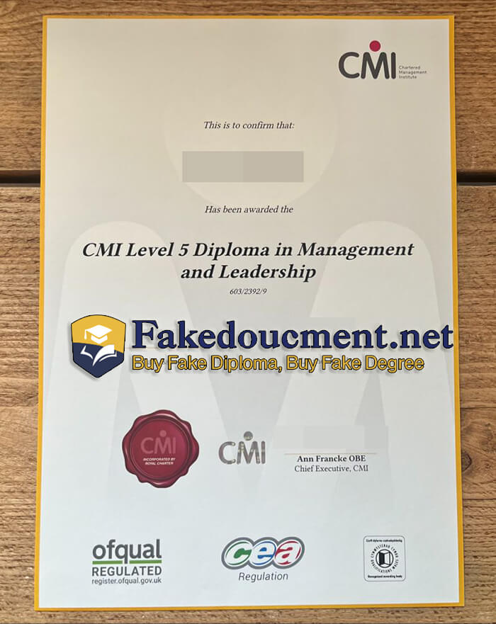 purchase realistic CMI Level 5 diploma in Management and Leadership