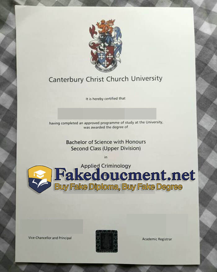 purchase realistic Canterbury Christ Church University diploma