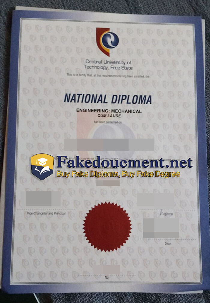 purchase realistic Central University of Technology diploma