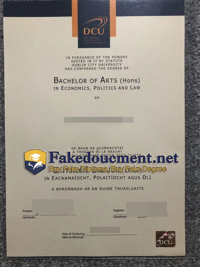 purchase realistic Dublin City University diploma