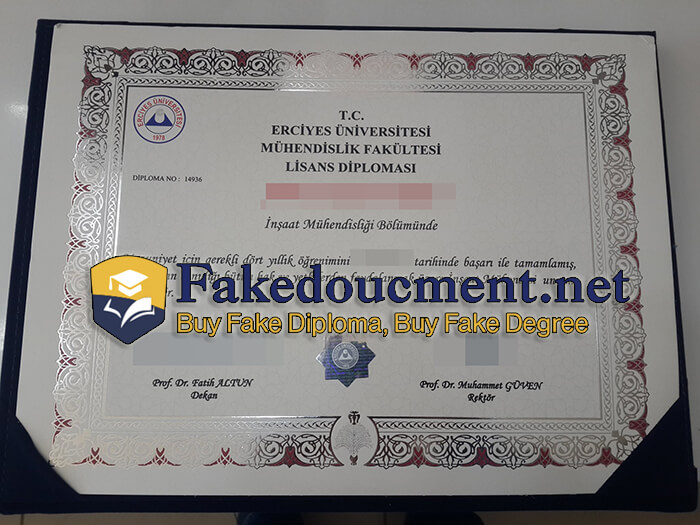 purchase realistic Erciyes Universitesi diploma