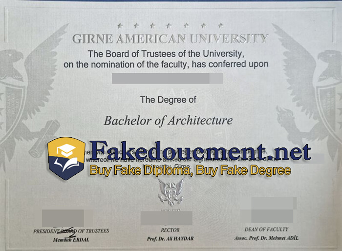 purchase realistic Girne American University diploma