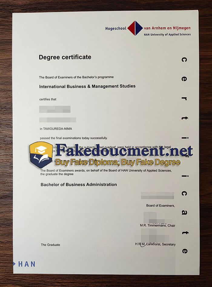 purchase realistic Han University of Applied Sciences diploma