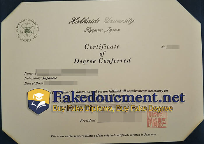 purchase realistic Hokkaido University diploma