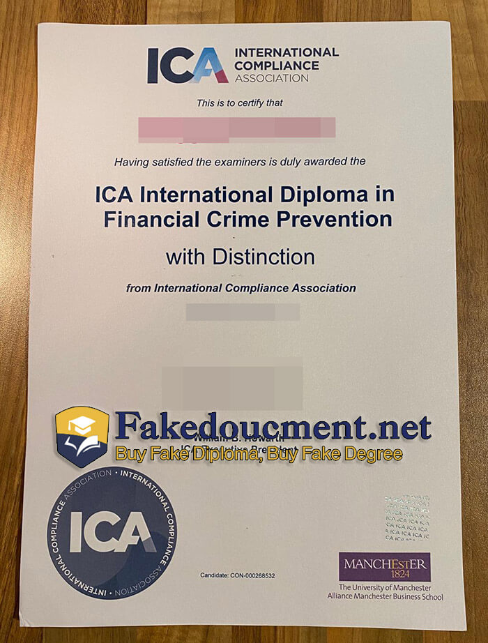 purchase realistic ICA International Diploma in Financial Crime Prevention