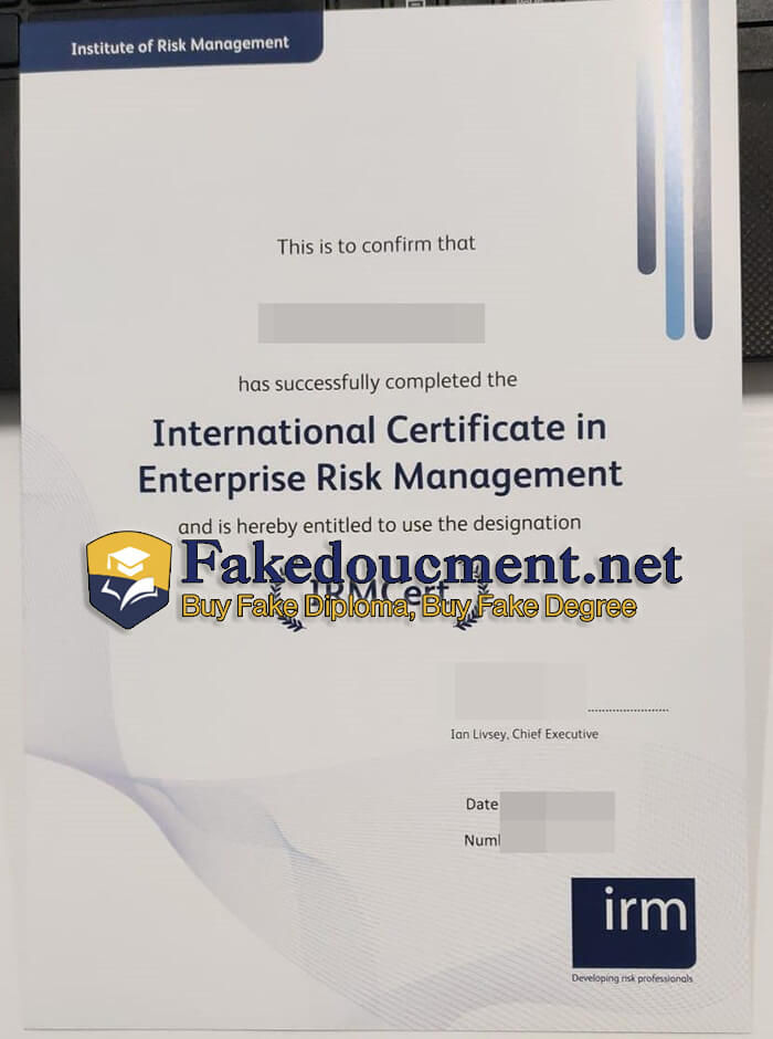 purchase realistic Institute of Risk Management certificate