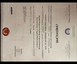 purchase realistic Jordan University of Science & Technology certificate