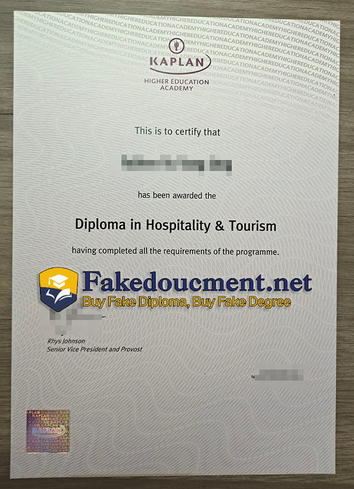 purchasre realistic Kaplan Higher Education Academy diploma